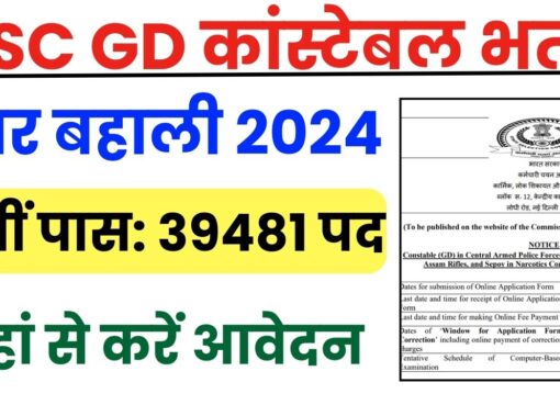 SSC GD Constable Recruitment 2024 