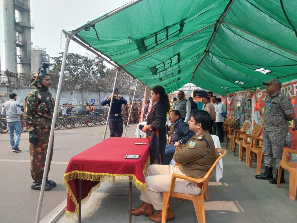 Jamshedpur: केमिकल डिजास्टर तथा गैस लिकेज से बचाव हेतु एनडीआरएफ, जिला प्रशासन एवं टाटा स्टील द्वारा किया गया मॉक ड्रिल