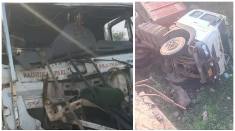 Rajnagar Accident: राजनगर में मुरुमडीह पुल के पास दो ट्रेलरों की भीषण टक्कर, दोनों चालक और खलासी केबिन में फंसे, एक की मौत