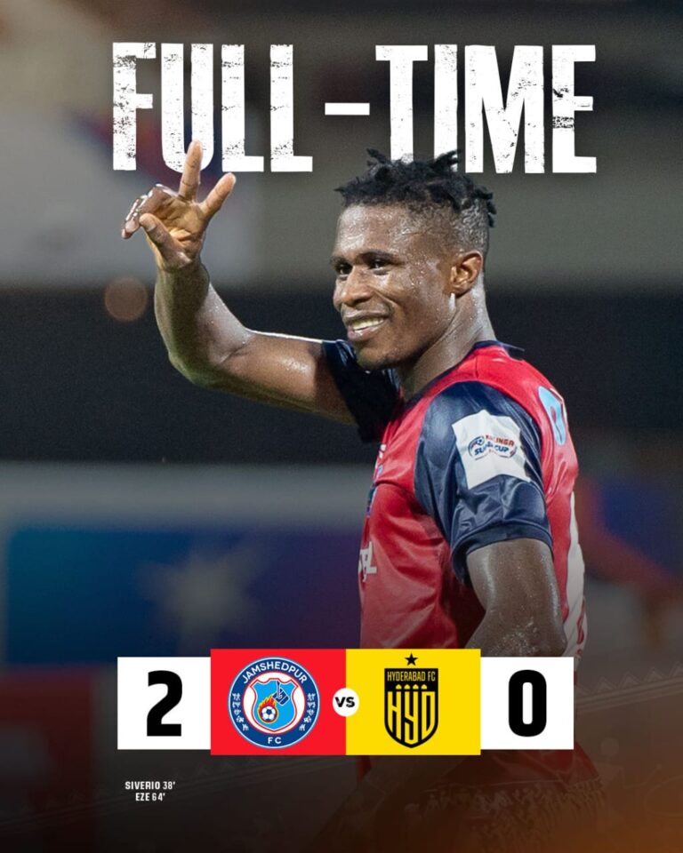 Super Cup Football: जमशेदपुर एफसी ने हैदराबाद एफसी को 2-0 से हराकर क्वार्टरफाइनल में बनाई जगह