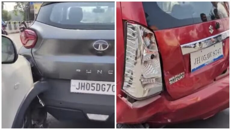 Adityapur Accident: आदित्यपुर पुल के पास एक साथ चार गाड़ियां आपस में टकरायीं, काफी देर चला हंगामा, सड़क जाम