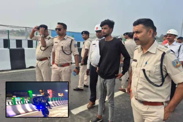 रांची के कार्तिक उरांव फ्लाईओवर पर स्टंट करने वाले युवक को पुलिस ने कराई परेड…