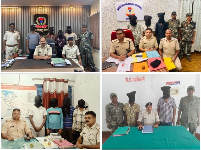 Saraikela:आपराधिक मामलों में वांछित 25 लोग गिरफ्तार, 167 पुलिसकर्मियों के 24 दलों ने की छापेमारी