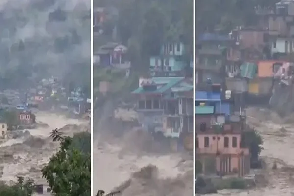 कुल्लू की सैंज घाटी में बादल फटने से आयी बाढ़, बह गयी कई गाड़ियां, भीषण तबाही
