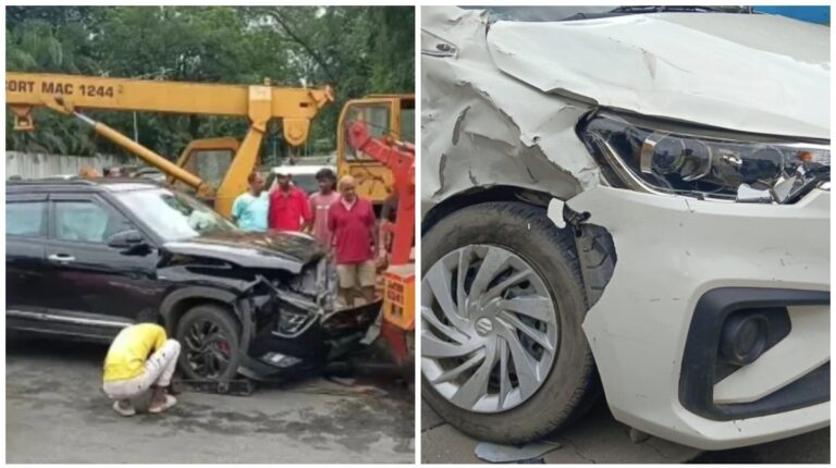 Jamshedpur Accident: जमशेदपुर में मोदी पार्क के समीप हादसे की वजह बनी रफ्तार, अर्टिगा और क्रेटा में जबरदस्त टक्कर, बाल-बाल बचे सवार