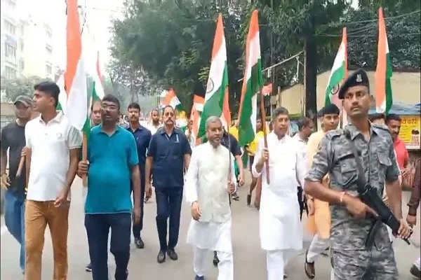 रांची में भाजपा की भव्य तिरंगा यात्रा, बाबूलाल मरांडी बोले- तिरंगा हमारी शान, सेना हमारा गर्व