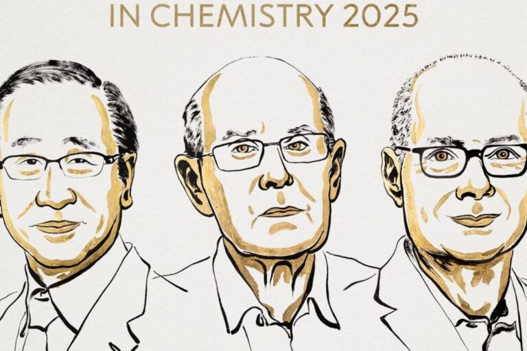 Nobel prize ‘Chemistry’: धातु-कार्बनिक ढांचे के विकास के लिए सुसुमु कितागावा, रिचर्ड रॉब्सन और उमर एम याघी को मिला रसायन का नोबेल पुरस्कार