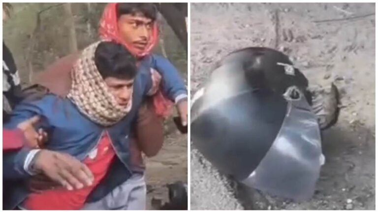 Saraikela: हाता-चाईबासा मार्ग पर तेज रफ्तार बाइक सड़क किनारे खड़े ट्रक से टकरायी, बाइक के उड़े परखच्चे, हेलमेट ने बचायी युवक की जान