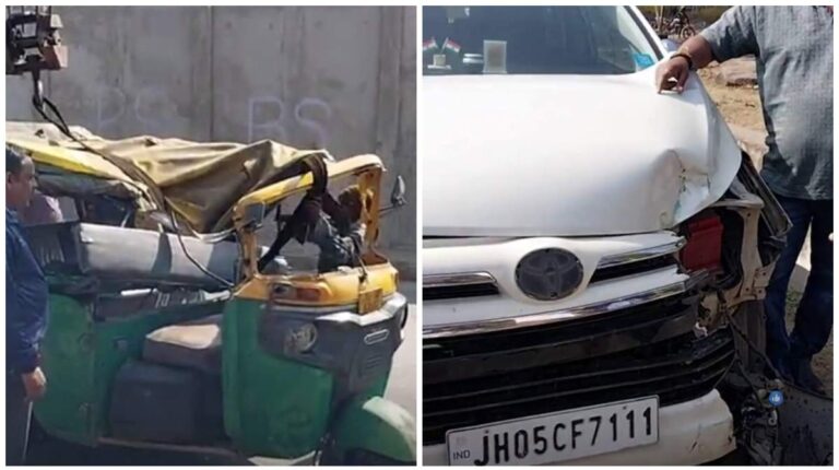 Jamshedpur Accident: बर्मामाइंस में फिर सड़क हादसा, लिडे कंपनी के पास तेज रफ्तार इनोवा और ऑटो के बीच टक्कर, बाल–बाल बचे सवारी