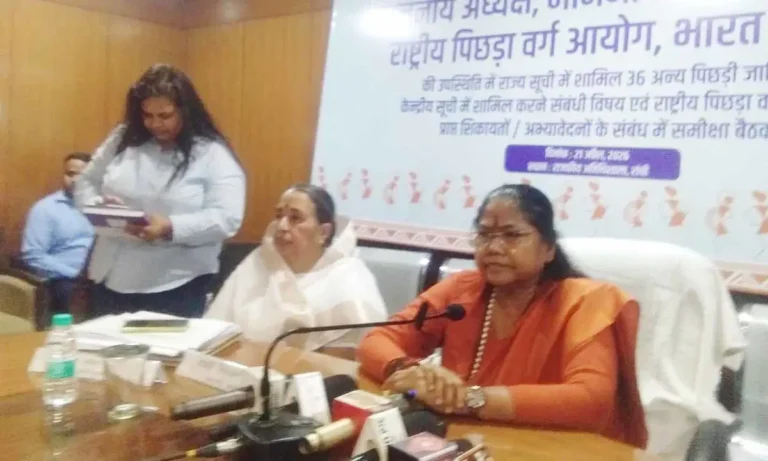 Jharkhand : राष्ट्रीय पिछड़ा वर्ग आयोग ने झारखंड सरकार से ओबीसी से संबंधित शिकायतों पर मांगी रिपोर्ट