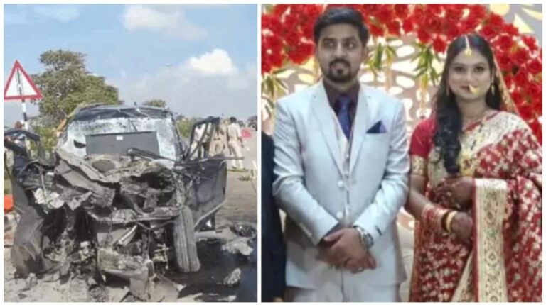 Road Accident: भीषण सड़क हादसे में नवदंपति समेत 3 लोगों की मौत, देवघर के रहने वाले थे सभी, ओवरस्पीड के कारण स्कॉर्पियो सड़क किनारे कंटेनर में जा घुसी