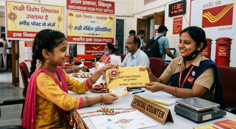 Raksha Bandhan 2026: सिंहभूम डाक विभाग की अनूठी पहल, अब हर भाई की कलाई तक सुरक्षित पहुंचेगी राखी
