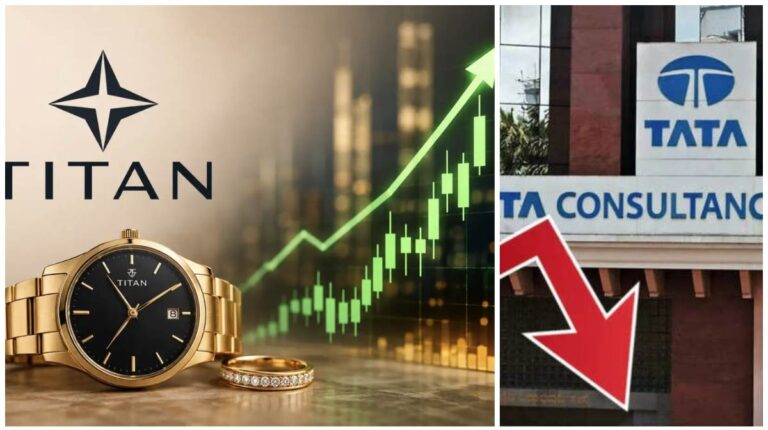 Share Bazar: शेयर बाजार में लगातार दूसरे दिन गिरावट, Sensex 284.85 अंक लुढ़का, TCS के शेयर गिरे, तो TITAN ने बनायी बढ़त
