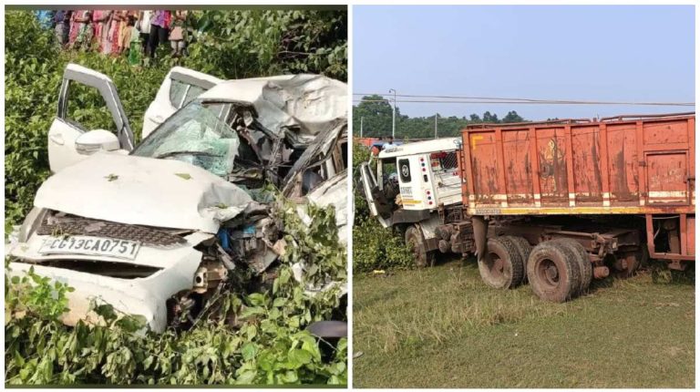 Chaibasa Breaking…चाईबासा के हाटगामहरिया में ट्रेलर से टकराकर खाई में गिरी कार, एक ही परिवार के 3 लोगों की मौत, 3 जख्मी, सभी आ रहे थे जमशेदपुर
